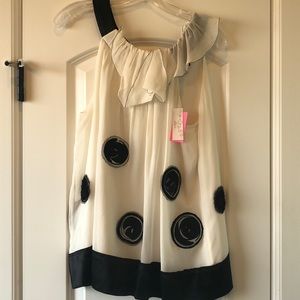 BCBG size medium white & black sleeveless party